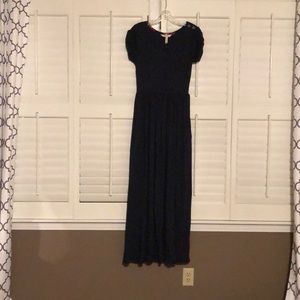 Matilda Jane Navy Maxi Dress with pickets sz S